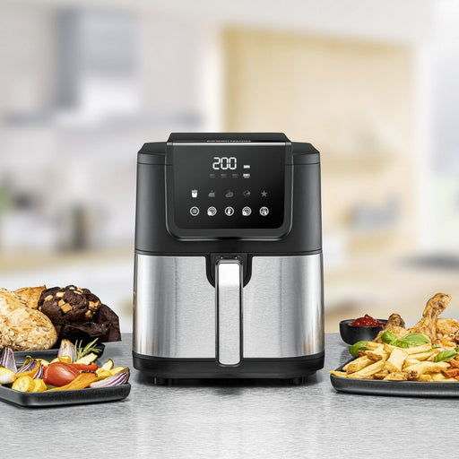 EAN 4001797813015 - Rommelsbacher FRH 1500 freidora Sencillo 5 L Independiente 1500 W Freidora de aire caliente Negro, Acero  imagen 2
