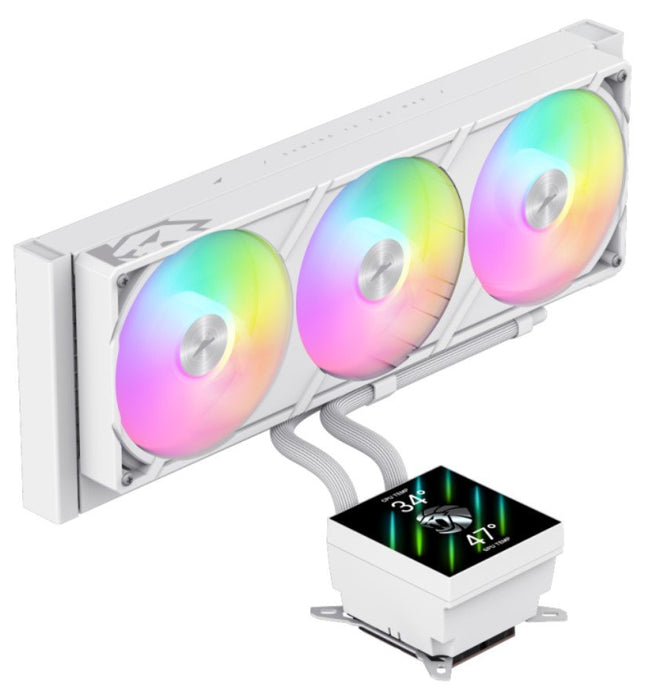 Gamemax  Cpu Liquid Cooler  Glacier 360 Lcd  White