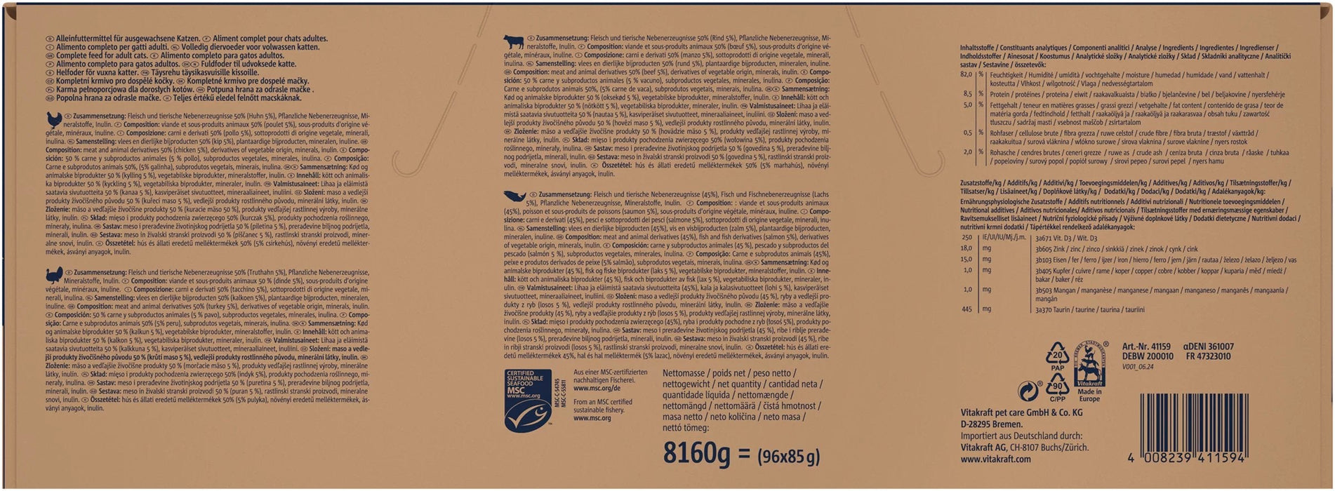 Vitakraft Poesie Classique Mp Mega Pack 96x85g