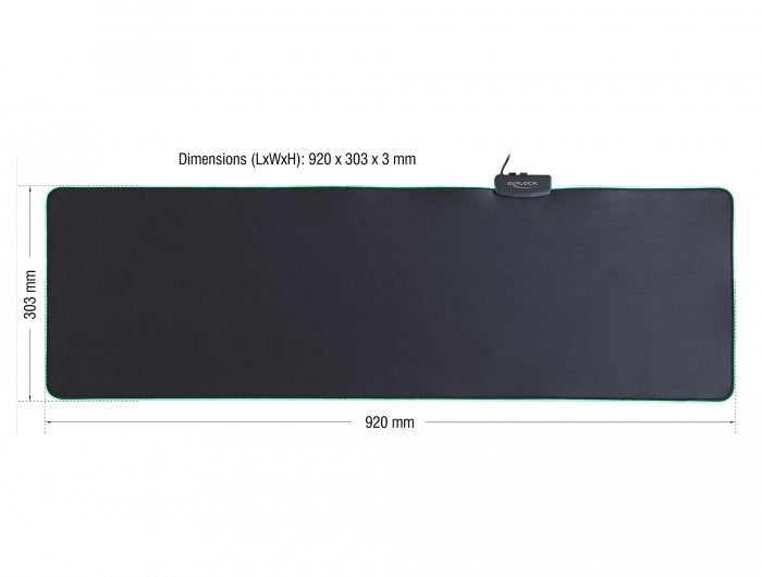 EAN 4043619125555 - DeLOCK 12555 alfombrilla para ratón Negro imagen 2