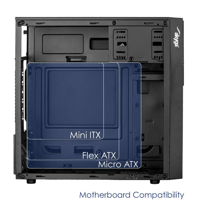 Akyga Micro Atx Case Ak19bk Usb-C + Usb 3.0 + 2x Usb 2.0 Negro W O Psu