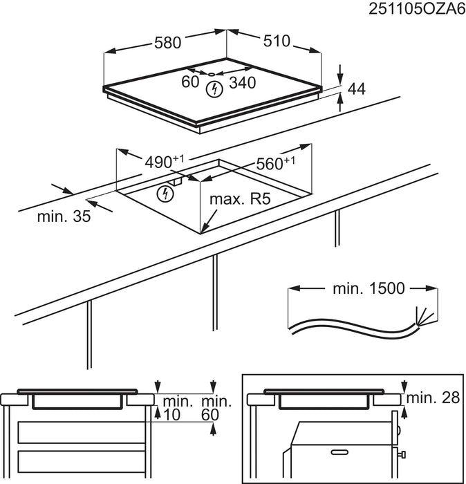 EAN 7333394049441 - Electrolux EIS62453IZ Negro Integrado 60 cm Con placa de inducción 4 zona(s) imagen 12