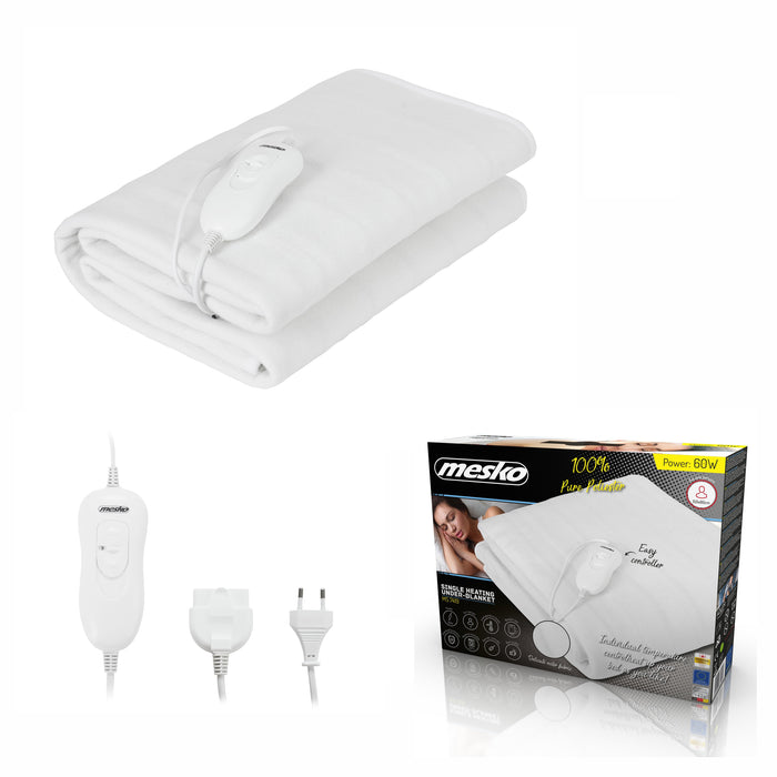 EAN 5902934832564 - Mesko Home MS 7419 manta eléctrica y almohadilla 60 W Blanco Poliéster imagen 5