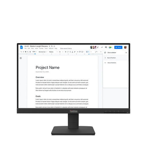EAN 0198158439435 - Lenovo ThinkVision S22-4e pantalla para PC 54,6 cm (21.5") 1920 x 1080 Pixeles Full HD LED Negro imagen 1