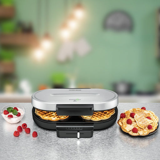 EAN 4001797831125 - Rommelsbacher WA 1250 gofrera 2 barquillo(s) 1250 W Plata imagen 2