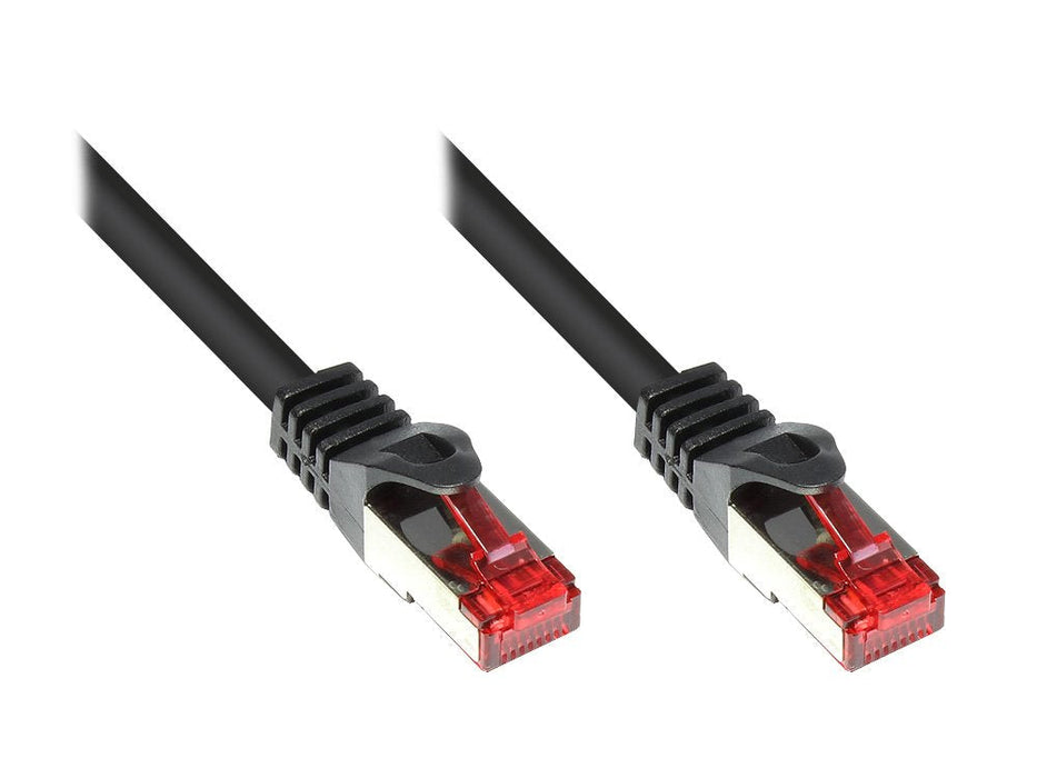 Goodconnections Cable De Red Mit Rastnasenschutz, Cat. 6, S Ftp, Pimf, Pvc, 250mhz, Schwarz, 25m,