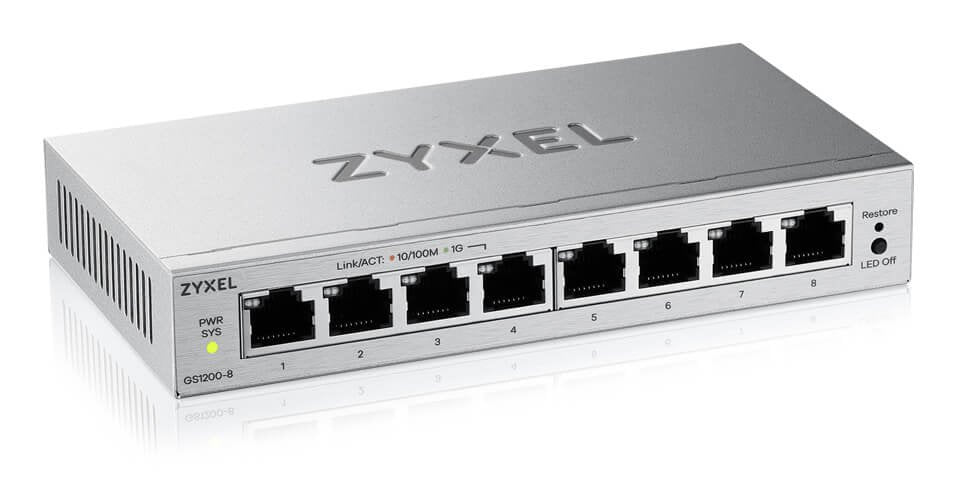 Zyxel Gs1200-8v3 8-Port Gigabit Web Smart Managed Switch