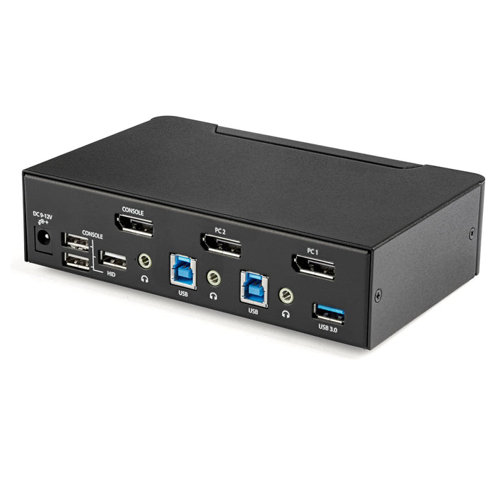 Startech.Com Switch Conmutador Kvm Displayport De 2 Puertos 4k 60hz Switch Kvm Displayport 1.2 Conmutador Kvm / Audio / Usb 2 X Kvm / Audio / Usb Sobremesa Conforme A La Taa