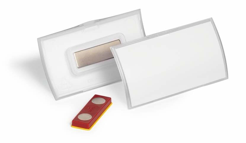 Durable Namensschild Click Fold M Magnet 40x75mm 10uds Trans