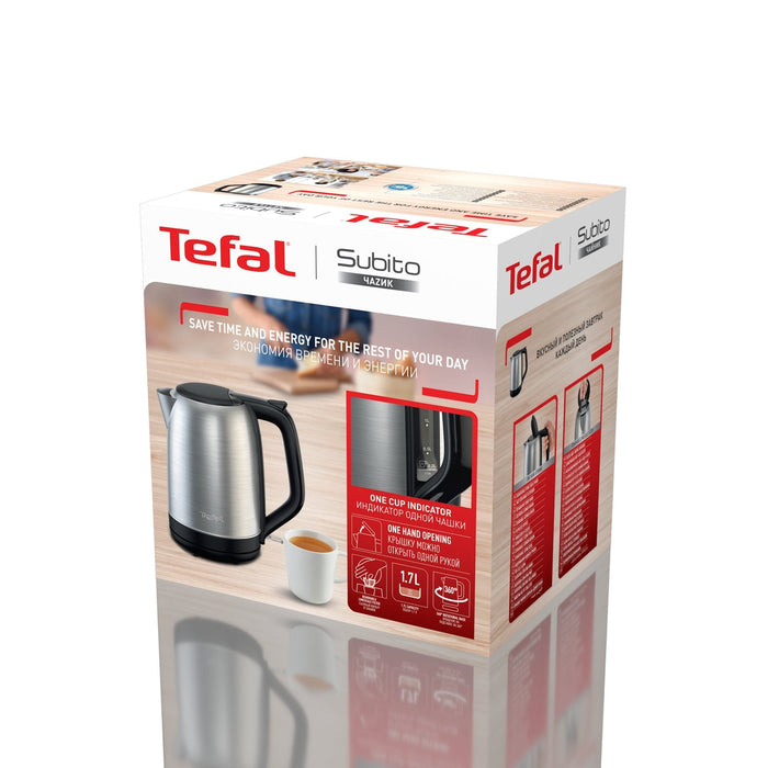 Tefal Ko5s0de Subito  (Edelstahl/Negro, 2.400 Watt, 1,7 Liter) Ko5s0de