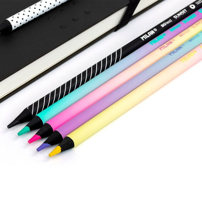 EAN 8411574086369 - Milan 071522206 lápiz de color Negro, Verde, Lila, Rosa, Blanco, Amarillo 6 pieza(s) imagen 7