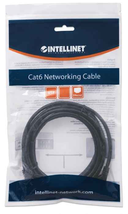 EAN 0766623343350 - Intellinet 343350 cable de red Negro 5 m U/UTP (UTP) imagen 2