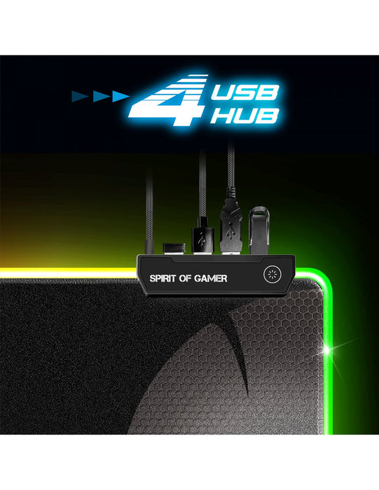 EAN 3700104455108 - Spirit of Gamer Darkskull Hub RGB - XXXL Alfombrilla de ratón para juegos Negro imagen 4