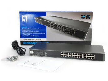 Level One Switch No Gestion 24 Puertos 10/100 Rack 19