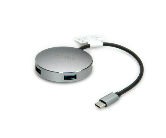 Roline Usb 3.2 Gen 1 Hub, Rund, 4fach, Typ C Anschlusscable