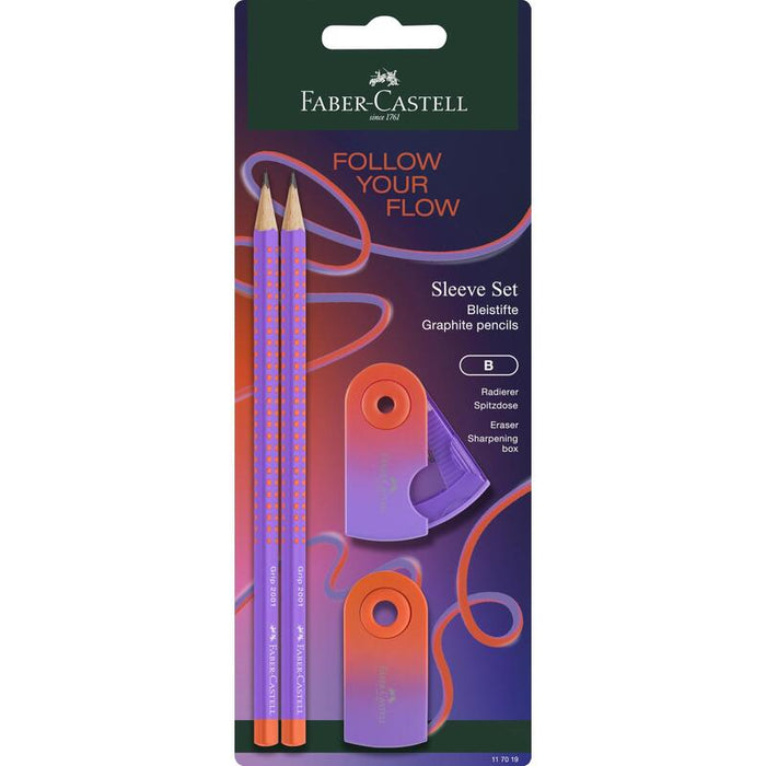 Faber-Castell Flow Edition Grip Set Bk Punchy Melon