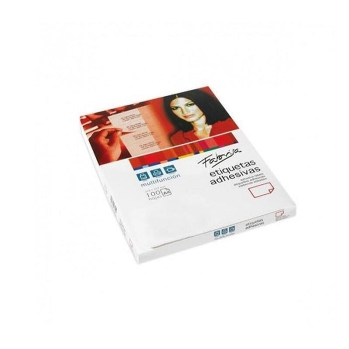 Fabrisa Etiquetas Adhesivas Multifunción Cantos Rectos/105x148mm 100 Hojas A4