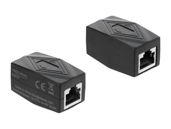 Delock Adapter Empalme Rj45 Conector Hembra A Hembra Cat.6 Apantallado Negro