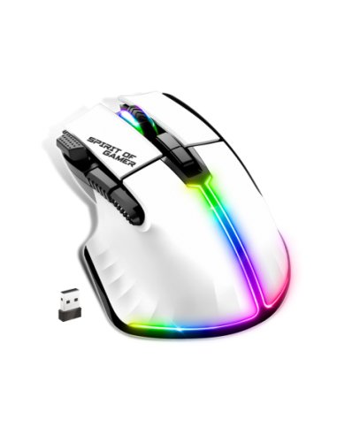 EAN 3700104455740 - Spirit of Gamer PRO M5 ARTIC WIRELESS ratón Juego mano derecha RF Wireless + Bluetooth + USB Type-C Óptic imagen 2
