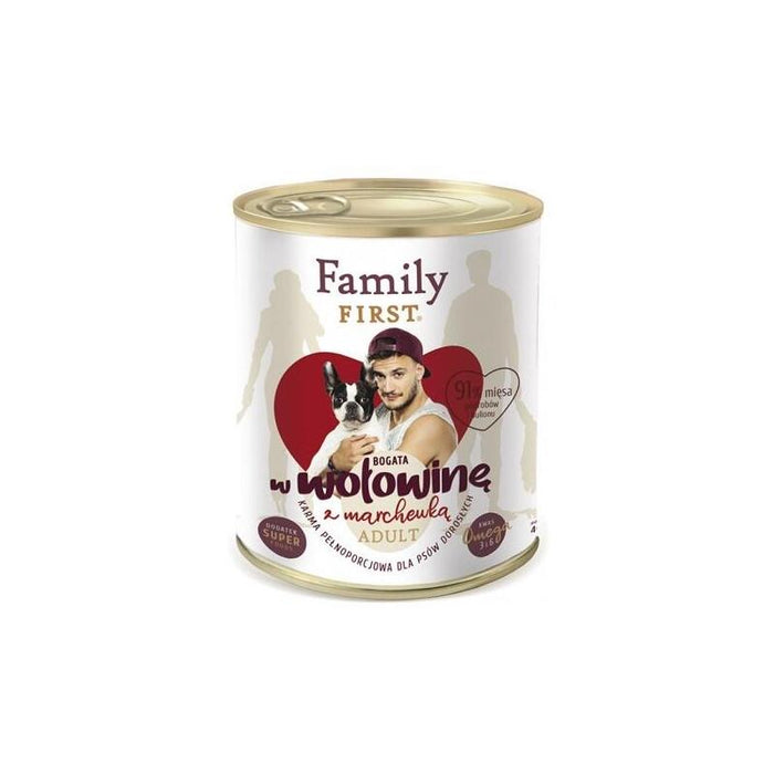Family First Adult Beef With Carrots - Wet Dog Food - 800 G