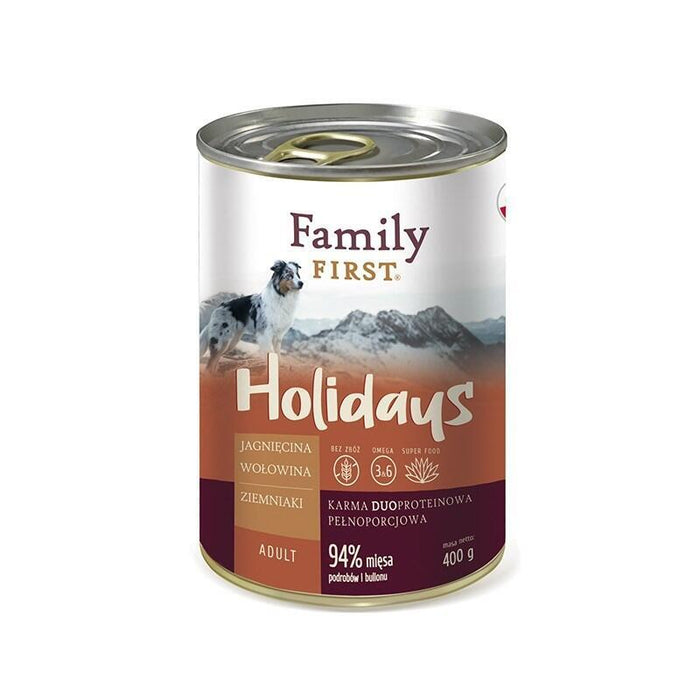 Family First Holidays Adult Lamb  Beef  Potato - Wet Dog Food 400g
