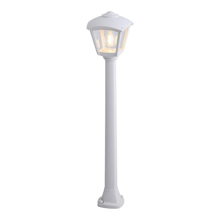 Farol Baliza Con Poste Giaffa/Roby, Transparente, E27, Blanco, 195 X 195 X 945 Mm