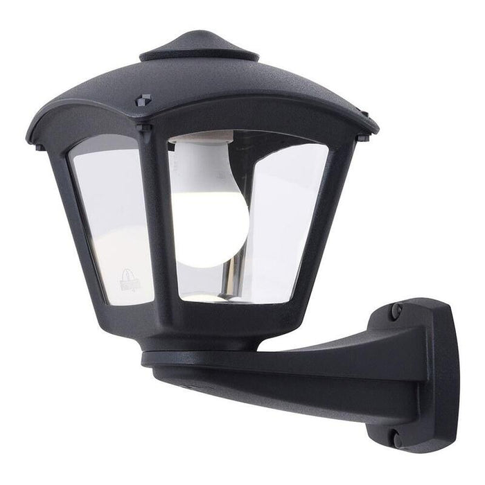 Farol Pared Con Brazo Nardo/Roby, Transparente, E27, Negro, 195 X 260 X 275 Mm