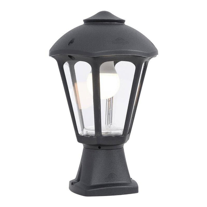Farol Sobremuro Disma/Giampy, Transparente, E27, Negro, Ø210 X 330 Mm
