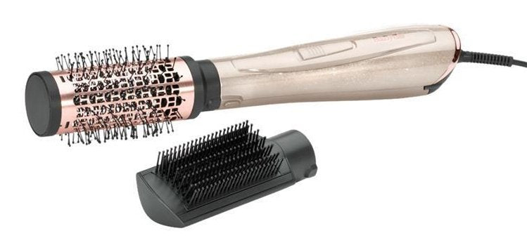 Babyliss As914pe Cepillo Alisador Caliente Negro, Oro Rosa 1000 W 2,5 M