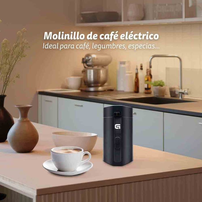 Grunkel Molinillo Electrico Con Visor Transparente Y Cuchilla