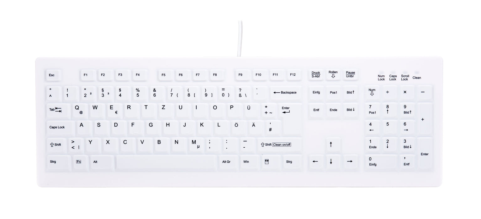 Teclado Alemán Active Key Ak-C8100 Rf Inalámbrico Blanco