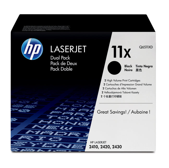 Hp Tonerpatrone - Doppelpack - Q6511xd - No.11x - Negro - Je 12.000seiten