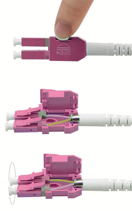 Roline Lwl-Cable Duplex 50 125m Om4, Lc Lc, Uniboot, Violett, 15 M