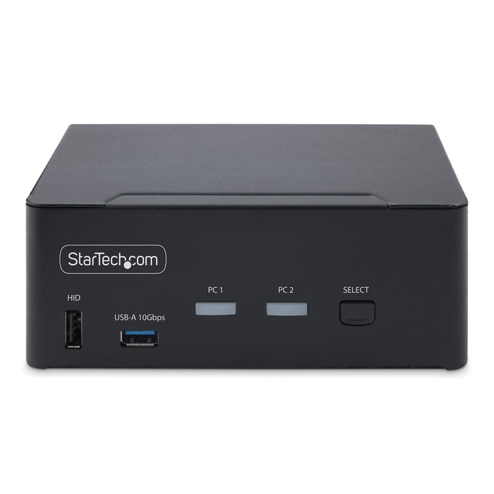 Startech.Com 2-Port Dual-Monitor Displayport Kvm Switch Dp 1.4 8k 60hz 4k 144hz 2x Usb 3.2 10gbps Ports Kvm Umschalter