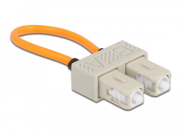 Delock Lwl Loopback Adapter Sc   Om1 Multimode Beige