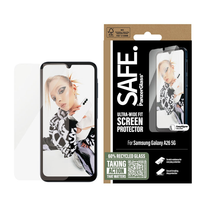 EAN 5715685017650 - PanzerGlass SAFE. by ® Screen Protector Samsung Galaxy A26 5G | Ultra-Wide Fit w. EasyAligner Protector d imagen 2