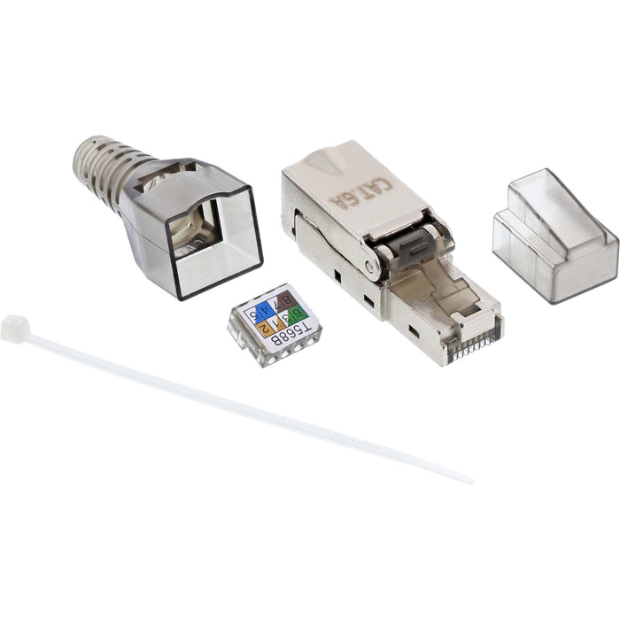 Enchufe Inline Rj45 Cat.6a 500mhz, Instalable En Campo, Blindado
