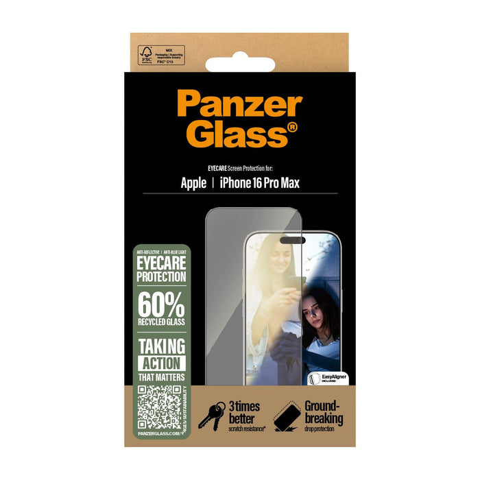 EAN 5715685002564 - PanzerGlass ® EyeCARE™ Screen Protector iPhone 16 Pro Max | Ultra-Wide Fit Protector de pantalla Apple 1  imagen 3