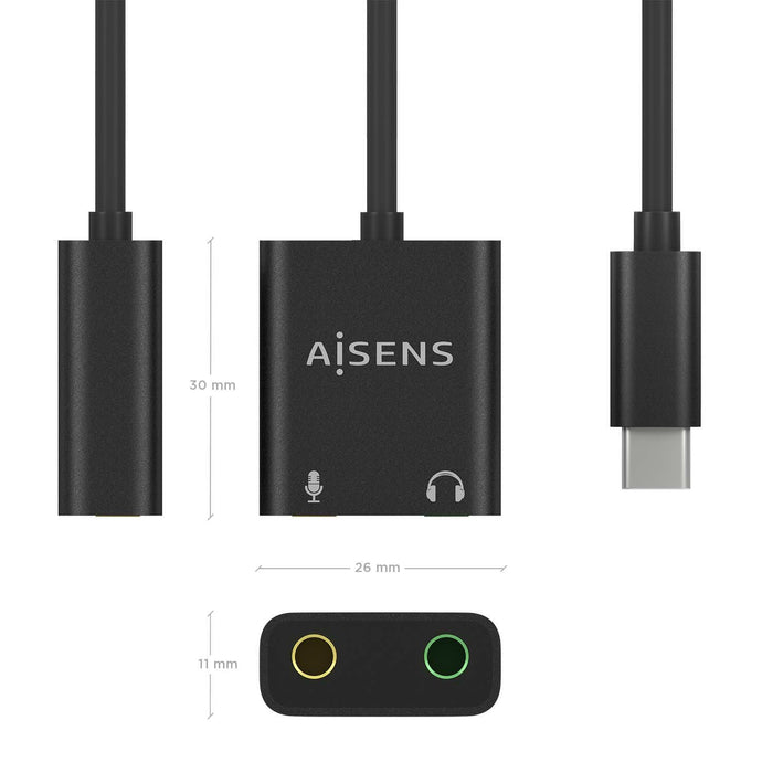 EAN 8436574709865 - AISENS A109-0767 cambiador de género para cable 2x 3.5 mm imagen 3