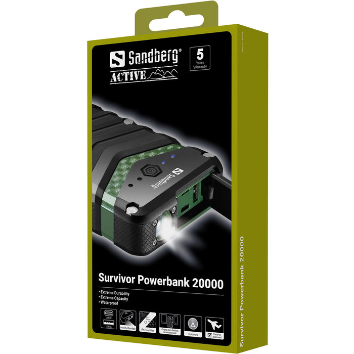 EAN 5705730420368 - Sandberg 420-36 batería externa Ión de litio 20000 mAh Negro, Verde imagen 8