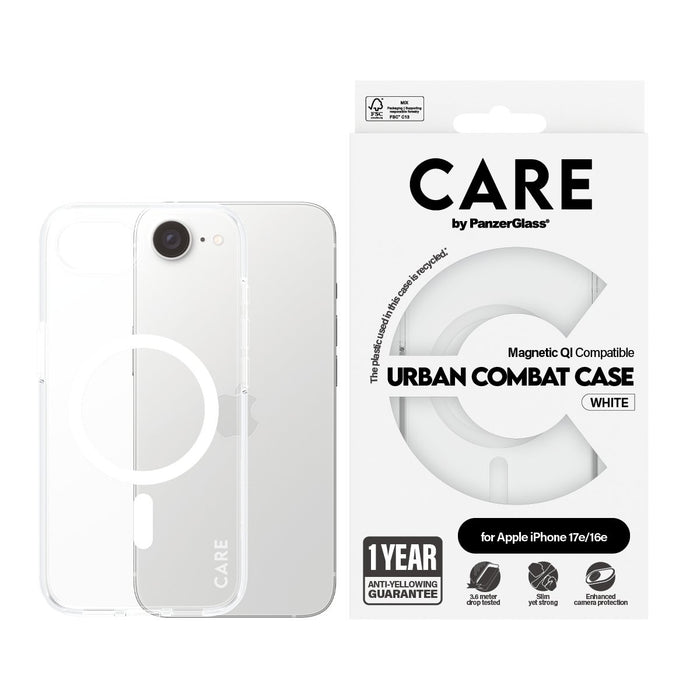 EAN 5715685021022 - PanzerGlass CARE™ by ® Urban Combat Case Transparent w. White Qi Compatible iPhone 17e | 16e funda para t imagen 2