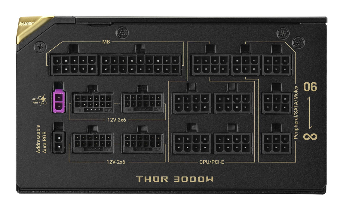 Asus Rog Thor 3000w Titanium Iii Edition 20 Unidad De Fuente De Alimentación 20+4 Pin Atx Atx Negro