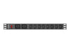 EAN 5901969424515 - Lanberg PDU-02I1908I-0200-C20-BK unidad de distribución de energía (PDU) 10 salidas AC 1U Negro imagen 1