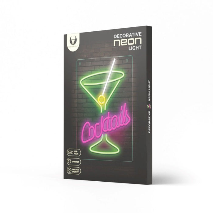 EAN 5900495454423 - Forever Light Neon PLEXI LED COCKTAILS pink green FPNE02X Figura iluminada decorativa imagen 2