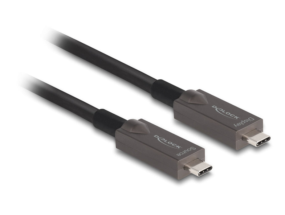 Delock 84179 Cable Óptico Activo Usb-C De Vídeo + Datos + Pd De 15 M