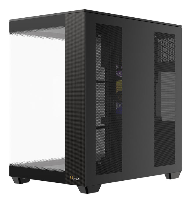 Caja Pc Ocypus Delta C74 Argb (Negro, Panoramaglas) Delta-C74-Bkd200xx-Gl