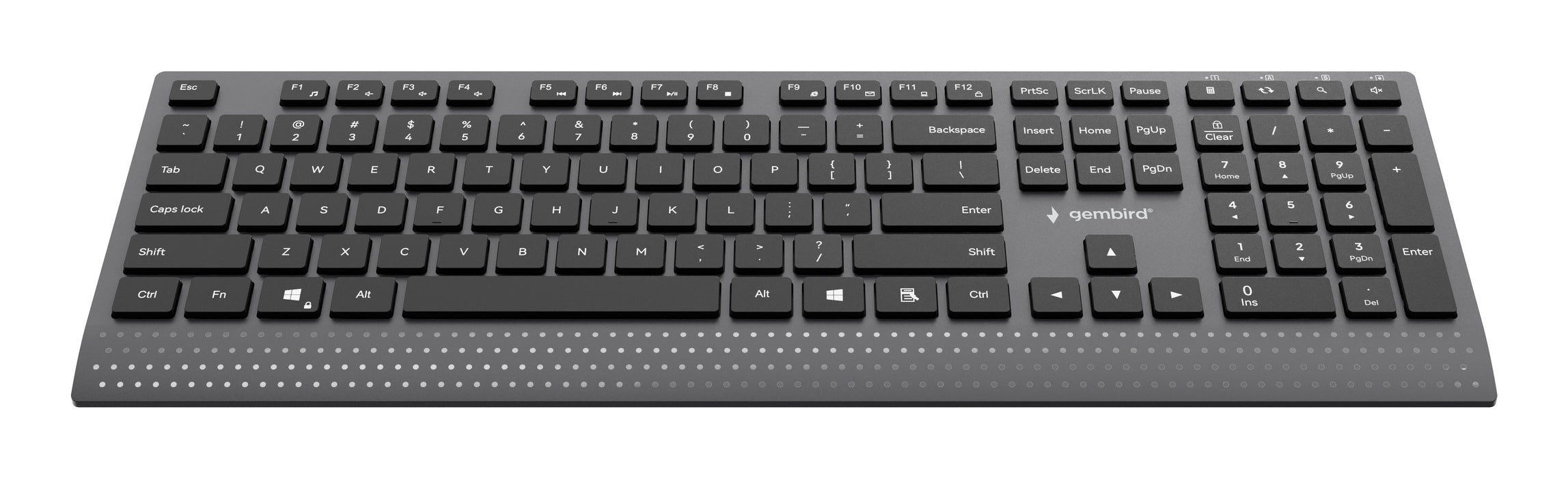 Gembird Slim Wired Multimedia Keyboard With Tipo C Adapter Us Layout