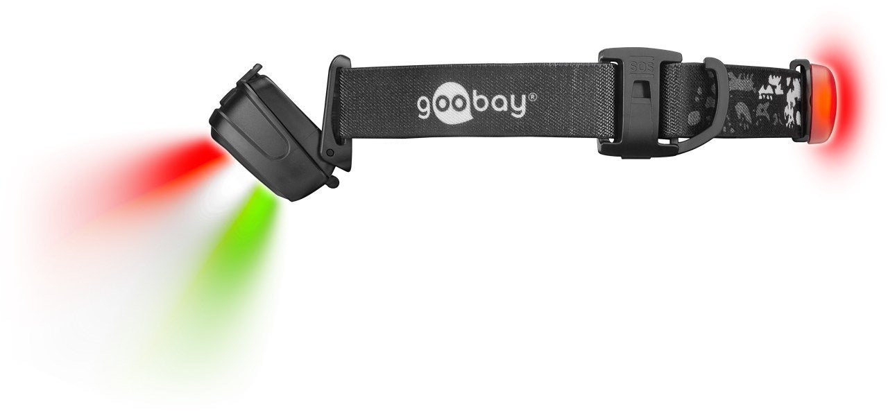EAN 4040849583919 - Goobay 58391 linterna Negro, Rojo, Blanco Linterna con cinta para cabeza LED imagen 3