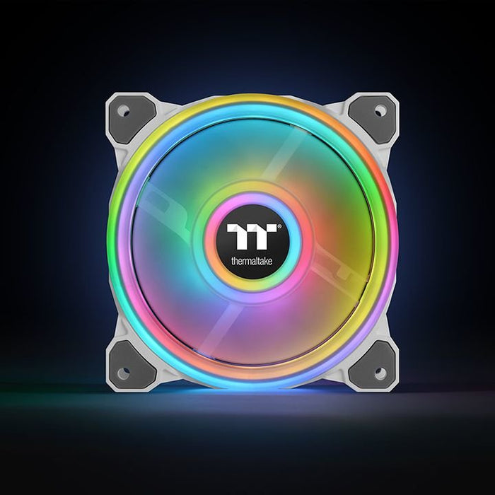 Thermaltake Riing Quad 14 Rgb Radiator Pack 3 Ventiladores Edición Premium Blanco