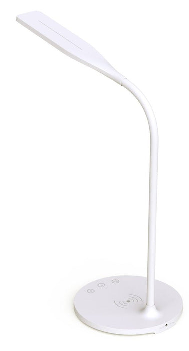 Techly I-Lamp-Dsk10 Lámpara Led De Escritorio Táctil De 5.5w Con Cargador Qi De 15w